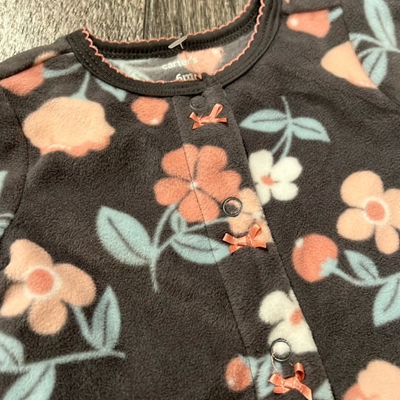 Carters 6 months girls fleece warm pajamas footies new - Picture 5 of 6